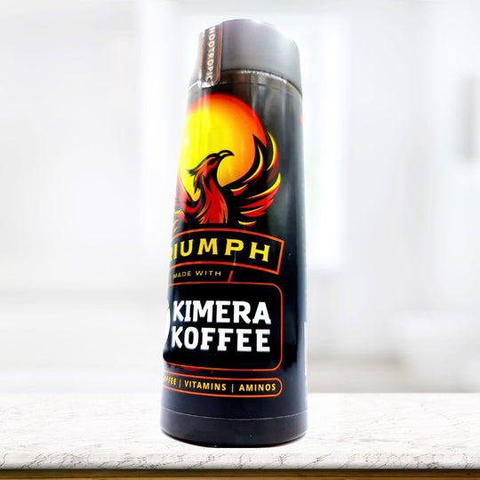 Triumph Black Organic " Iced "Coffee - Infused With Vitamins And Aminos | 300 Ml Bottle | Made With Kimera Koffee. - JAQAR